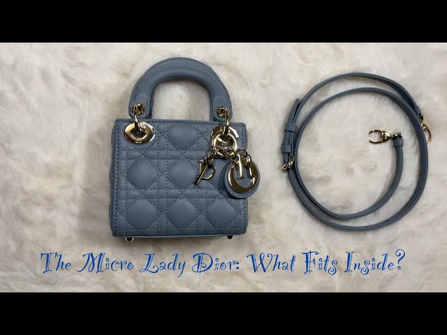 Mini Lady Dior Bag Cloud Blue Patent Cannage Calfskin