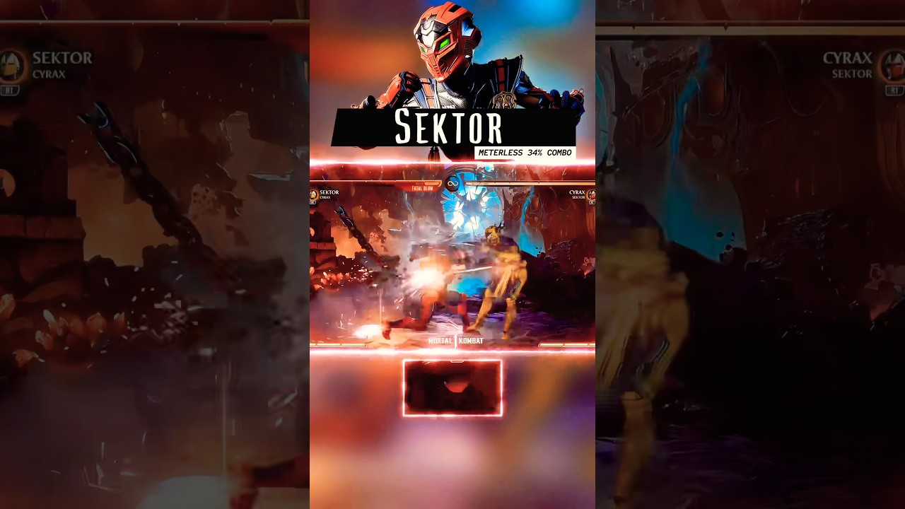 MK1 Sektor (No Kameo) Meterless 34% Combo 🥷🔥 