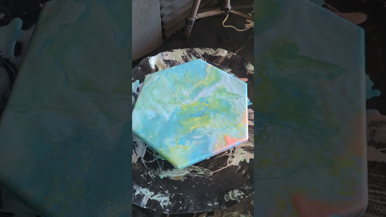 Vibrant Hexagonal Art | Satisfying Fluid Pouring
