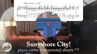 Video thumbnail of ""Sunyshore City" (from "Pokémon DPPt") || Piano Cover + Sheets!! :D"