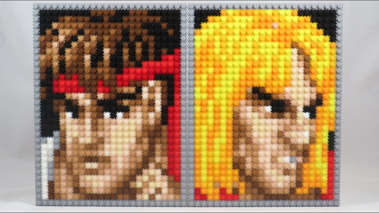  Pix Brix Street Fighter II Pixel Puzzle Bricks, Guile