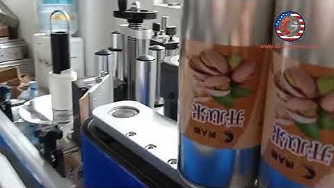 Automatic aerosol metal bottle tin can full wrap labeling machine labeler line