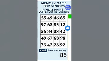 Brain Exercise for Seniors: Beat the Clock, Match the Numbers #braintraining
