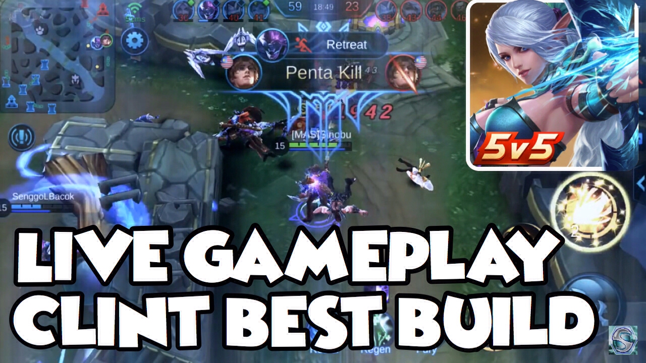 Mobile Legends - Clint BEST Build LIVE Gameplay - YouTube
