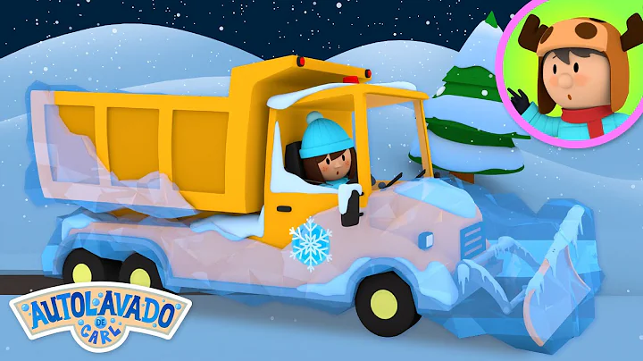 La Barredora De Nieve De Sarah Va Al Autolavado | El Autolavado de Carl | Caricatura Para Niños