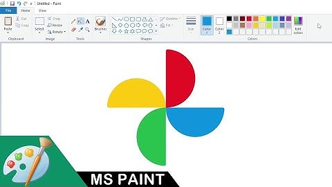 How to draw a Google Photos icon using MS Paint | Drawing Tutorial