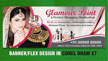 Flex Design in Coreldraw X7 | Billboard Design | beauty salon banner | Membuat Spanduk tutorial