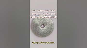 Coffee filter with large and small holes etched on both sides #metaletching #metaletch