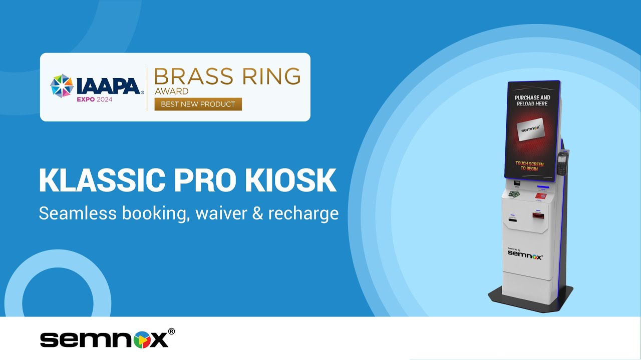 Klassic Pro Kiosk | Award-Winning Self-Service Solution for Attractions | IAAPA Brass Ring Winner