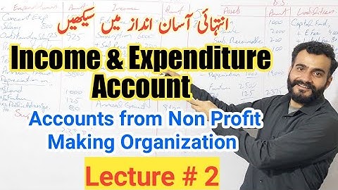income and expenditure account | accounts from non profit making organization | financial accounting