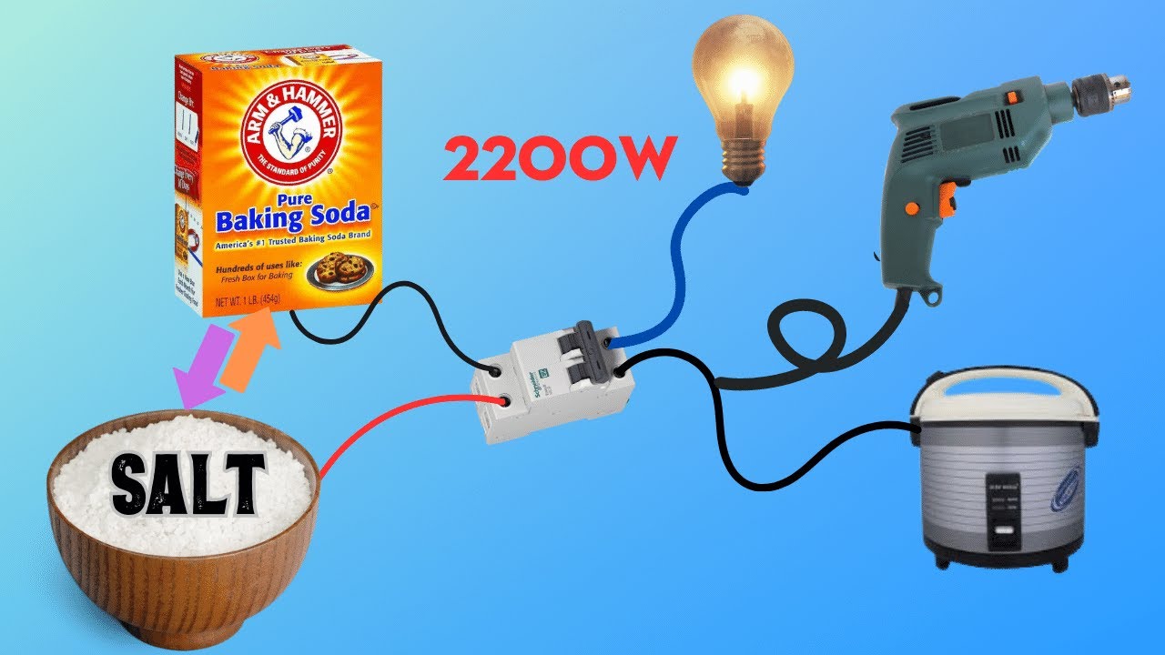 I turn SaltBaking Soda into 220V electricity for free at home