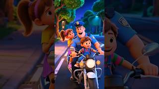 Boncengan Dengan Pak Polisi! #shorts #animasi #kartun