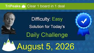 Microsoft Solitaire Collection: TriPeaks - Easy - August 5, 2026 screenshot 3