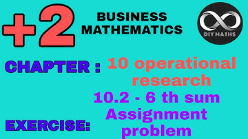 Business mathematics class12 chapter 10 assignment problem