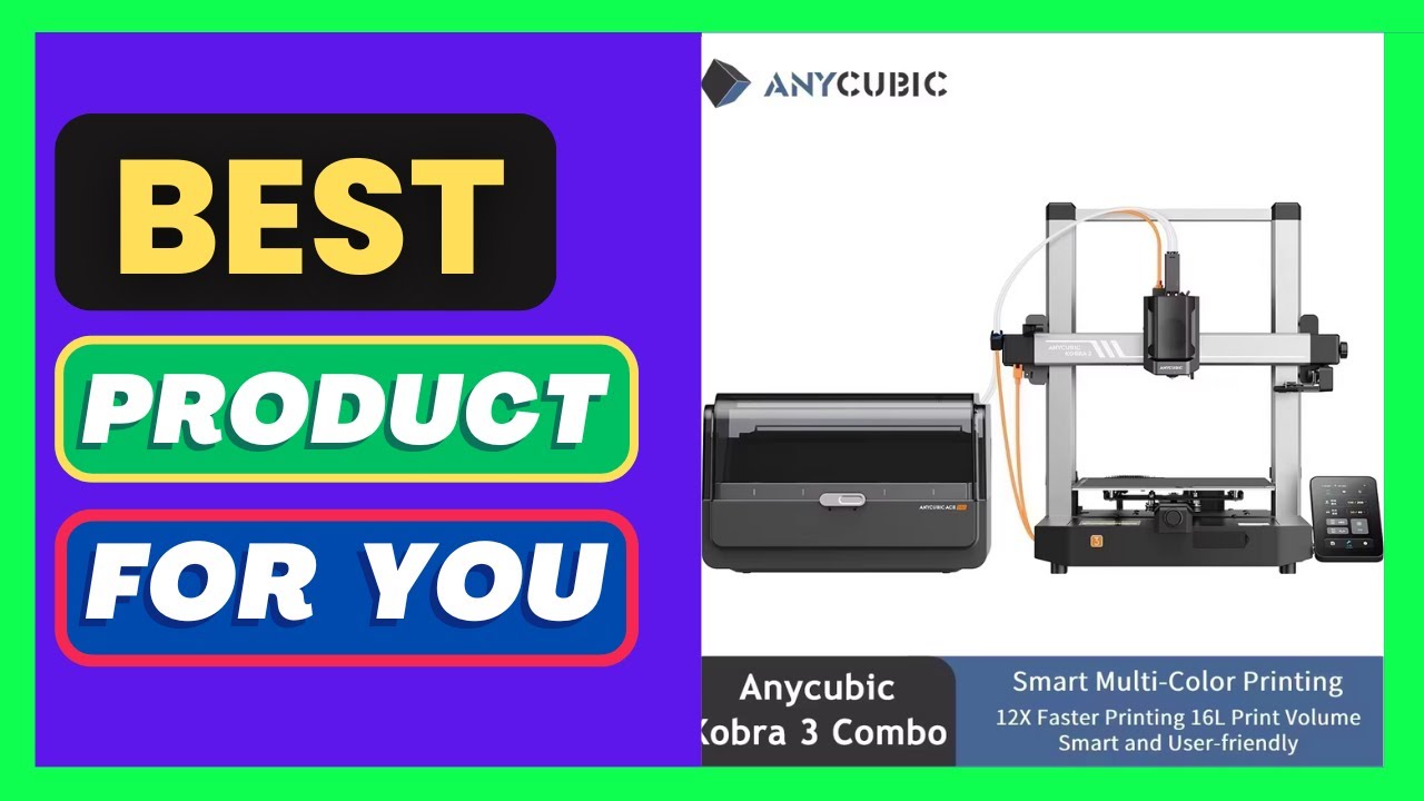 Best Review ANYCUBIC Kobra 3 Combo AE Version Multi-Color