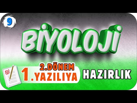 9.sınıf Biyoloji 2.Dönem 1.Yazılı Hazırlık #2023