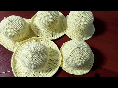 Вязание крючком летние шляпы с полями видео