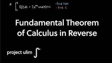 Fundamental Theorem of Calculus in Reverse | Single Variable Calculus | Project Ulim
