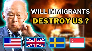 Why Are Anti-Immigration Protests EVERYWHERE? | Lee Kuan Yew on Multiculturalism \& Low Birth Rates