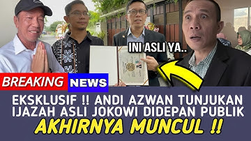 EKSKLUSIF !! ANDI ASWAN KETUA JOMAN TUNJUKAN IJAZAH ASLI JOKOWI DI DEPAN PUBLIK, SUDAH TAPI BELOM.