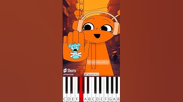 Oops! Hi, Teddy 🧸 (Oren poop?) IncrediboxSprunki #sprunki (@FacesAntics) - Octave Piano Tutorial