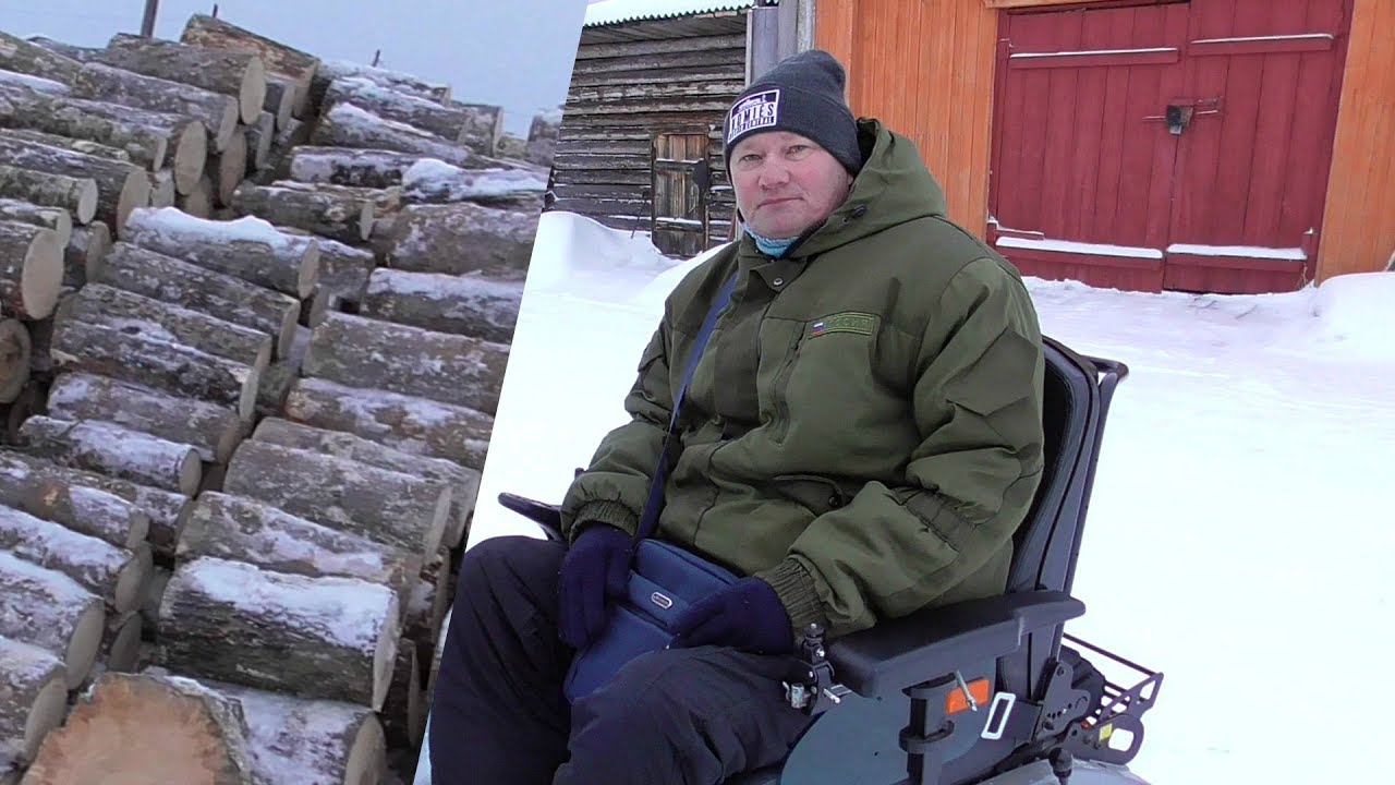 Распилка дров. Живьем дружно в коми деревне! - YouTube