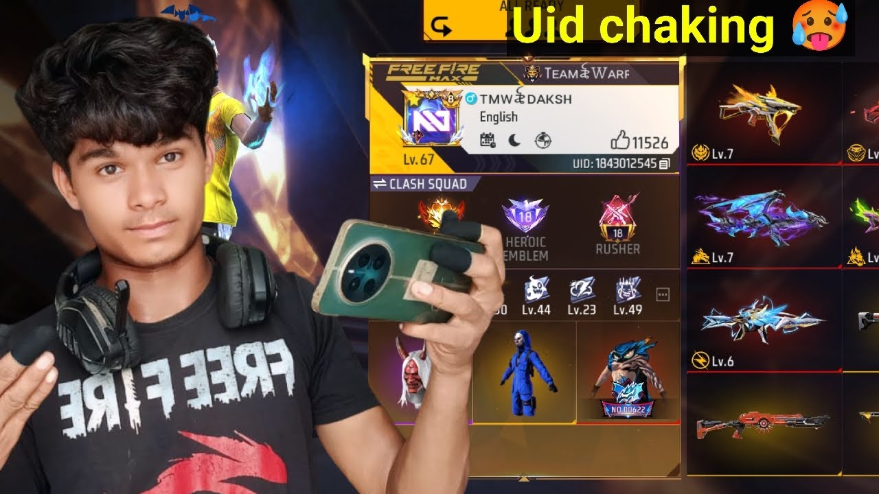 Sukoon Gaming  is live🔴Uid Chaking Reaction 🥵free Fire 