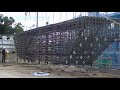 Incredible Bridge Building process. Bored Piling Method. Prefab Reinforcement Installation.