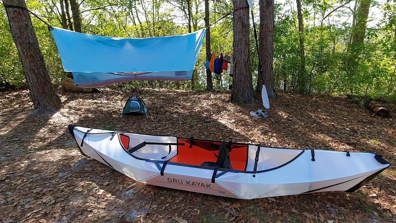 First Kayak Camping Trip in My Oru Kayak Inlet! // Reed Bingham State