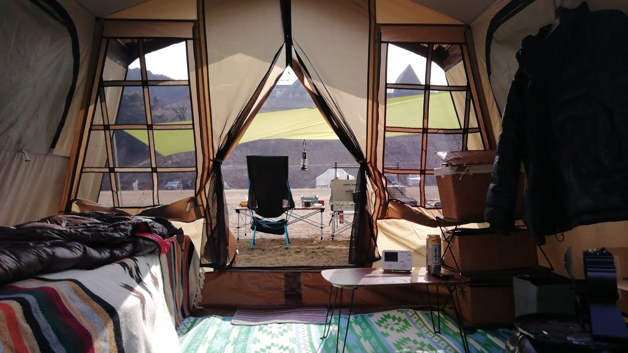 2泊3日で窓付き一戸建てソロキャンプ【 Solo Camp at Lodge Tent 3