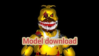 Prisma 3d FNaF Demented Chica model download mediafire Mqdefault