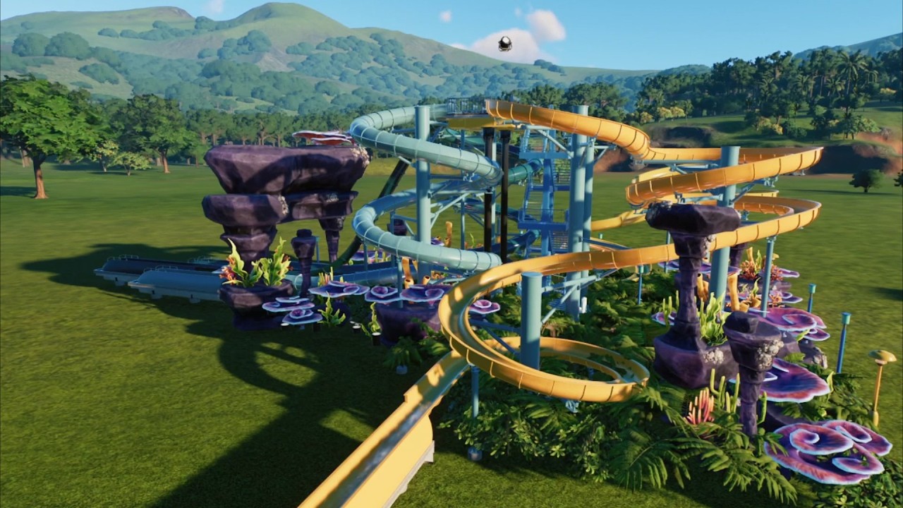 Beautiful Waterslide Tower (All Onrides) | Planet Coaster 2 (made by Cappachurner) [POV]
