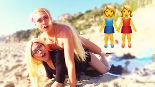 GIRL ON GIRL ACTION AT THE BEACH WITH ANGELA VANITYY !!!