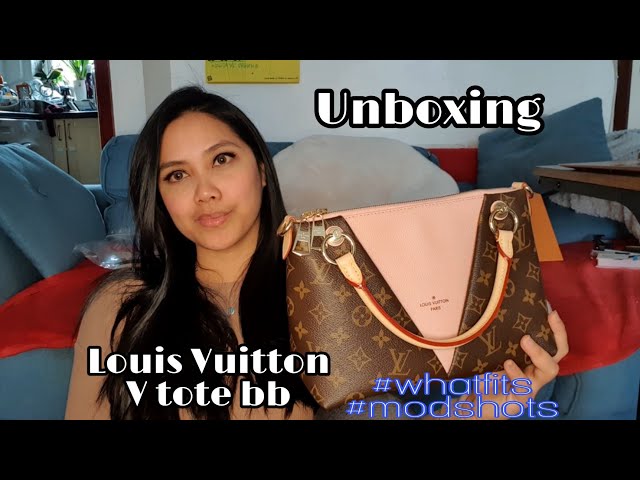 Unboxing Louis Vuitton V Tote BB- is it worth it?, what fits