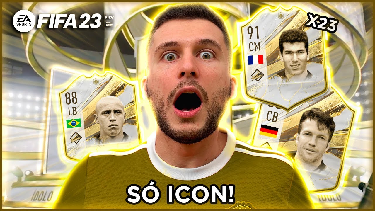 ABRI 23 PACKS DE ICON, PAREI COM A FAMA DE PREJUDICAR? 😂 FIFA 23 - ULTIMATE TEAM