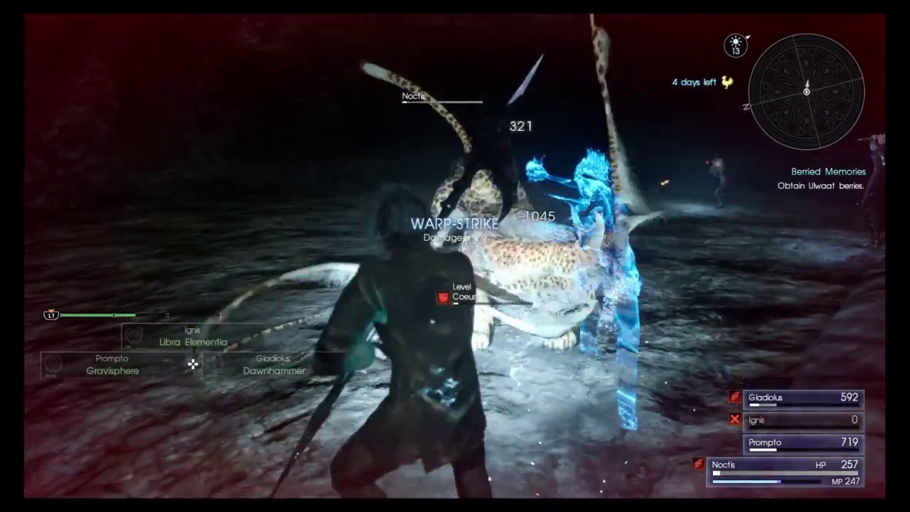 FINAL FANTASY XV ALL DLC Seal Door of daurell caverns boss+relic weapon