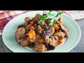 Индейка тушеная с курагой/Как приготовить индейку.