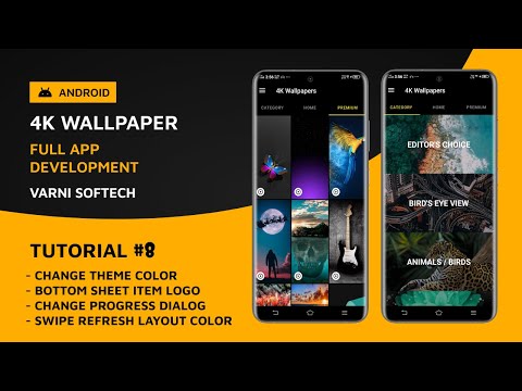 4k Wallpaper App Development | Tutorial #8 | Changes : Bottom Sheet Logo and Theme Color in Android
