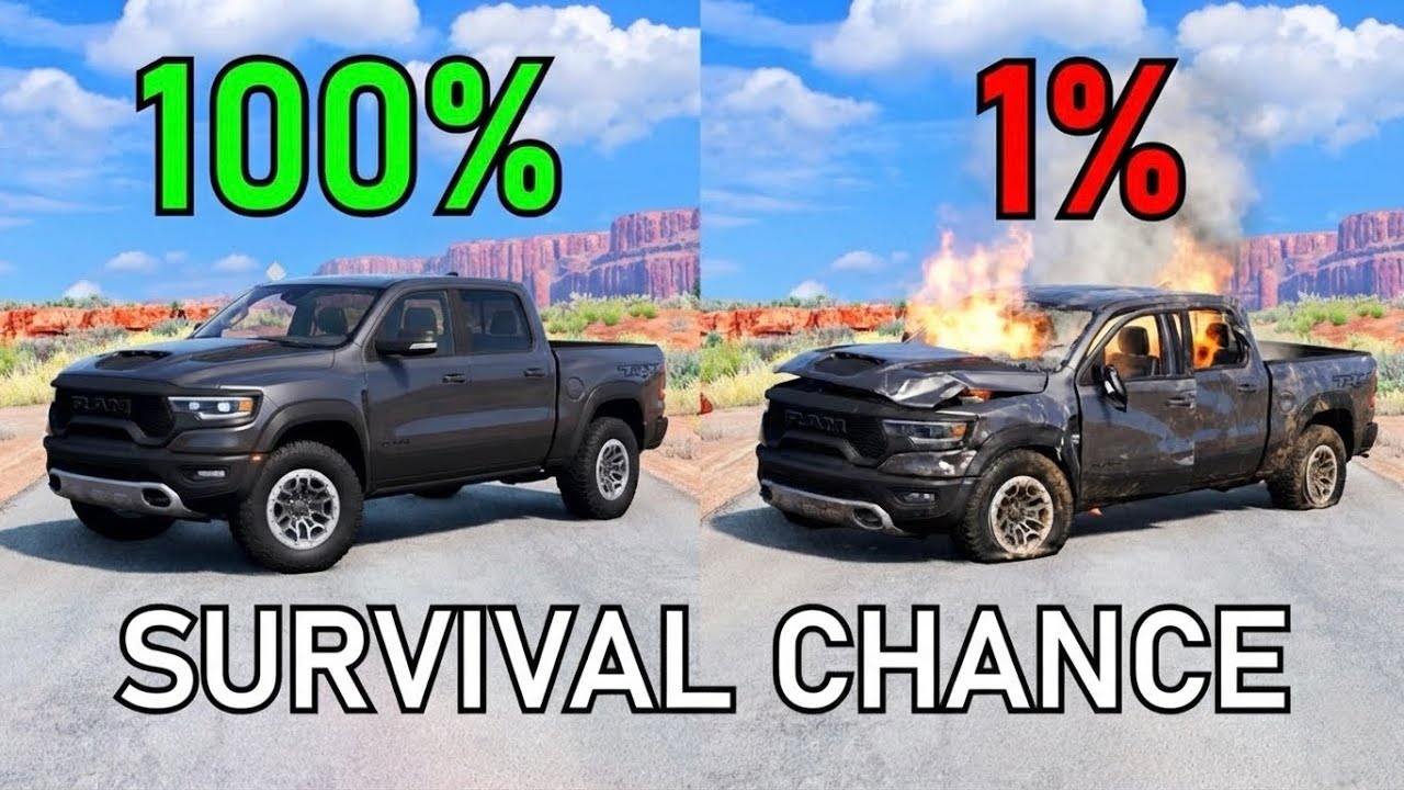 Realistic Survival Chance Crash Testing Ep.55 | BeamNG.drive
