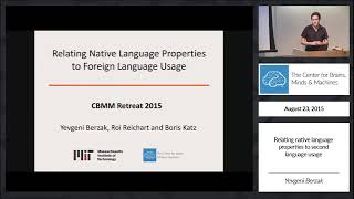 Berzak Yevgeni. Relating Native Language Properties to Foreign Language Usage