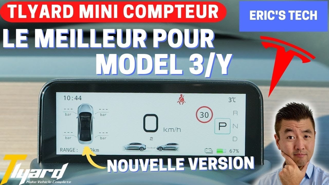 Compteur digital pour Tesla model 3 et Y - Équipement auto