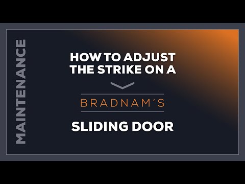 How to adjust a strike on a sliding door