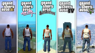 Carl Johnson Jumping From Highest Point in All GTA Games (GTA 3 → GTA 5)