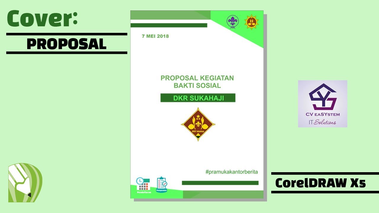 Membuat Cover Proposal Keren Coreldraw X5 Youtube