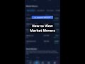 How to View Market Movers