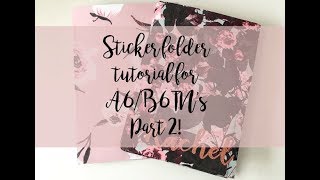 Sticker folder tutorial for A6/B6 Travellers notebooks PART 2