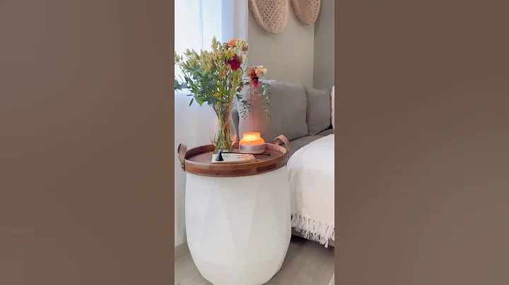 DIY using a planter & tray For a beautiful side table.💫#easy #simple #home #decoration #beautiful