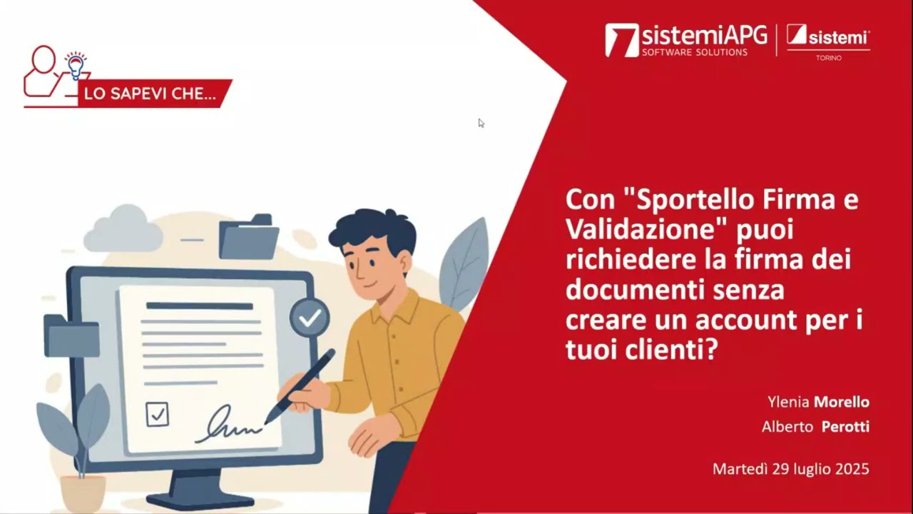 Lo sapevi che - Firma e validazione - 29/07/2025