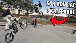 Riding Sur Rons at the Skatepark AGAIN!!