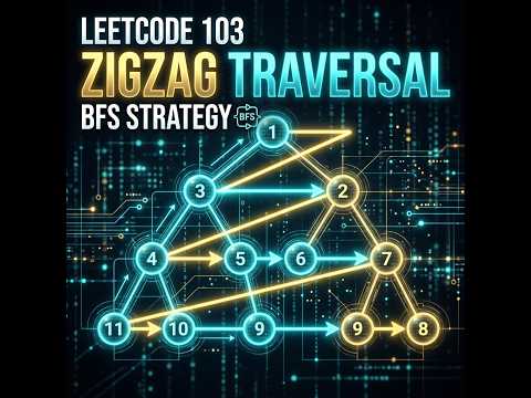 LeetCode 103: Binary Tree Zigzag Level Order Traversal in less than 5 minutes | BFS Pattern